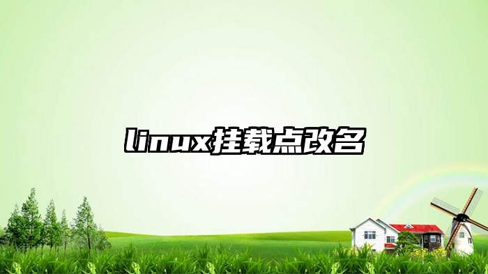 linux挂载点改名