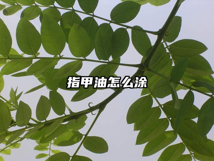 指甲油怎么涂