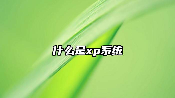 什么是xp系统