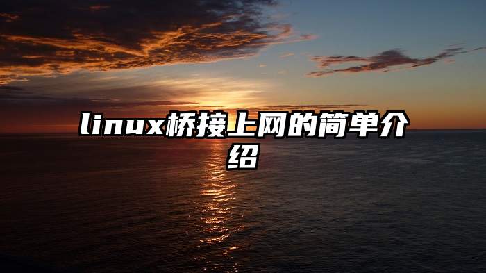 linux桥接上网的简单介绍