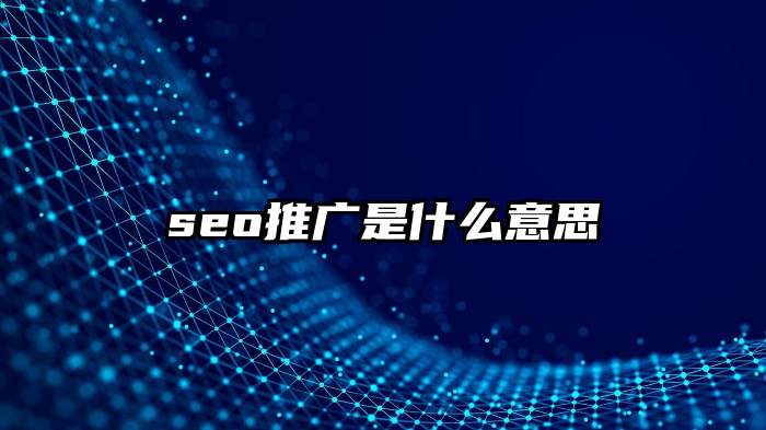 seo推广是什么意思