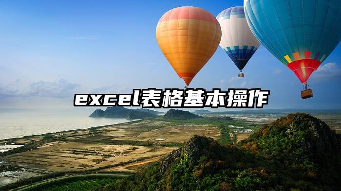 excel表格基本操作