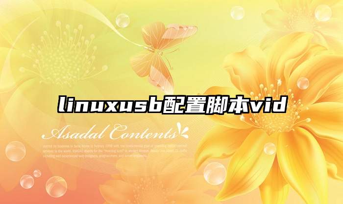 linuxusb配置脚本vid