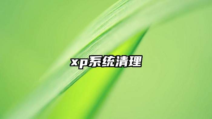 xp系统清理