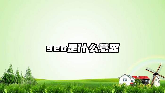 seo是什么意思