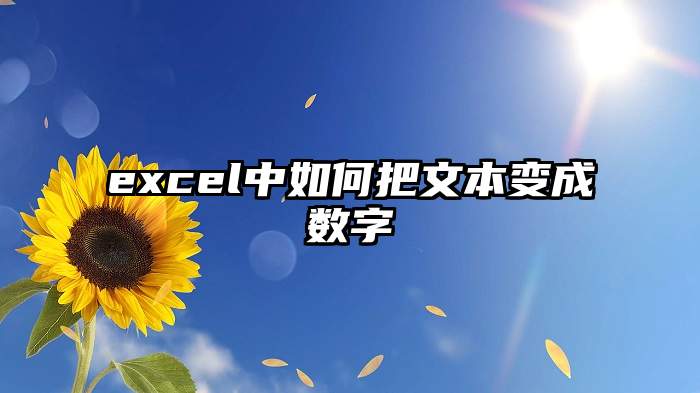 excel中如何把文本变成数字