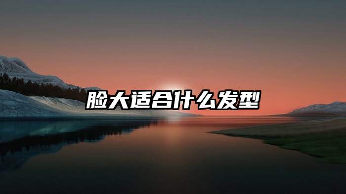 脸大适合什么发型