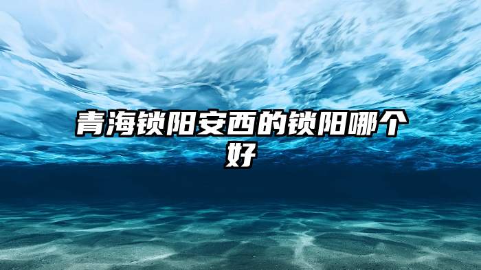 青海锁阳安西的锁阳哪个好