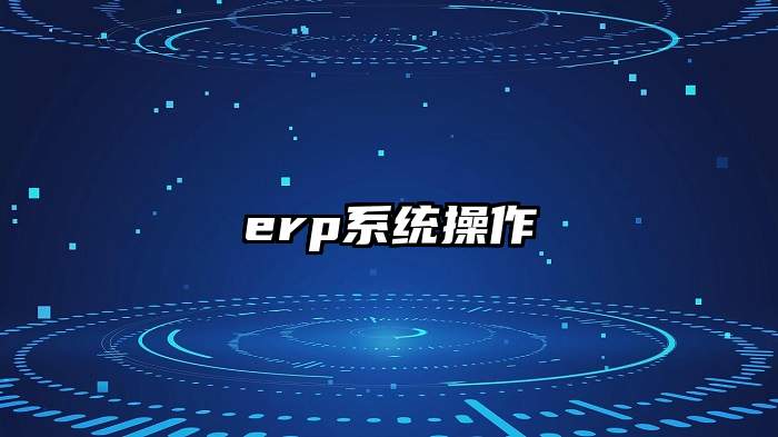 erp系统操作