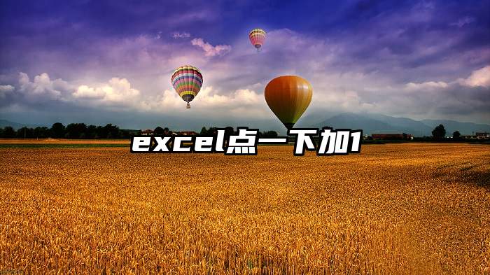 excel点一下加1