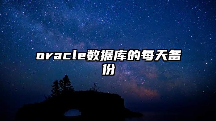 oracle数据库的每天备份