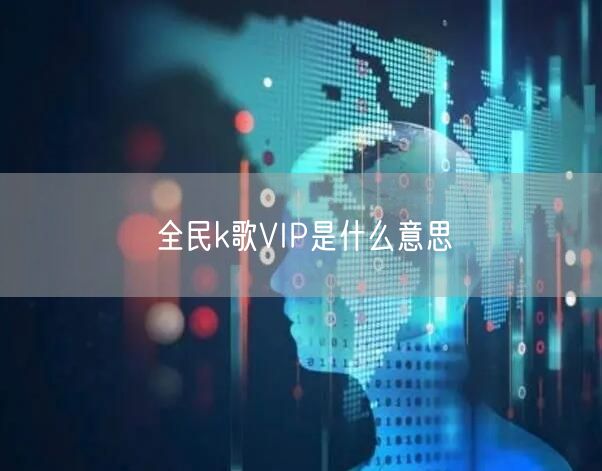 全民k歌VIP是什么意思