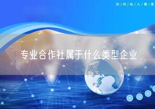 专业合作社属于什么类型企业