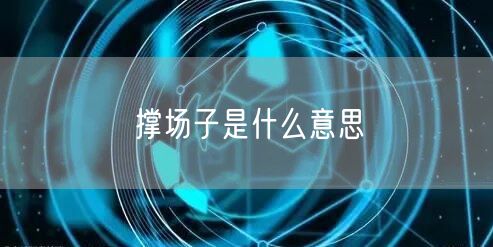 撑场子是什么意思