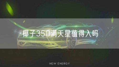 椰子350满天星值得入吗