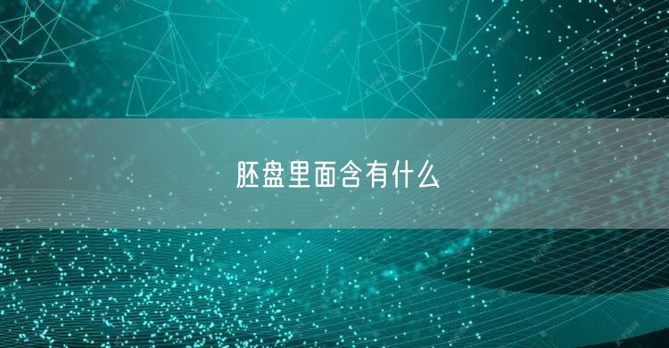 胚盘里面含有什么