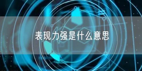 表现力强是什么意思