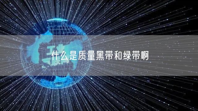 什么是质量黑带和绿带啊