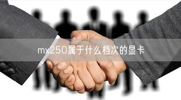 mx250属于什么档次的显卡