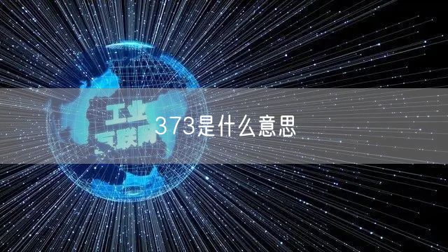 373是什么意思