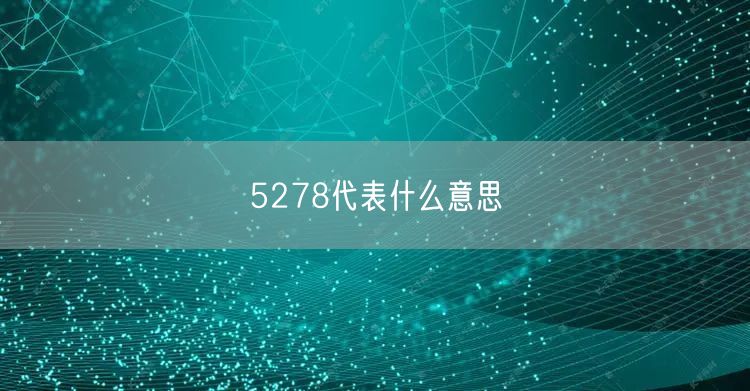 5278代表什么意思