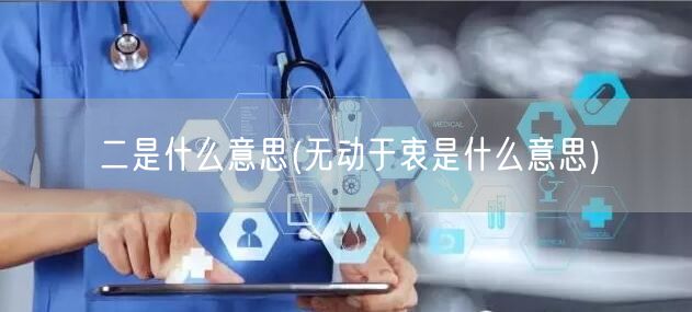 二是什么意思(无动于衷是什么意思)