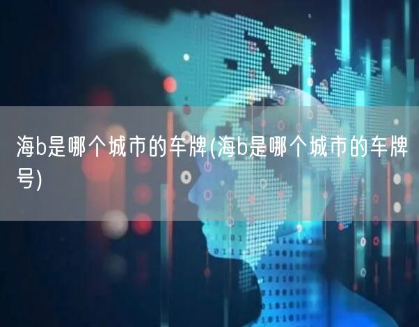 海b是哪个城市的车牌(海b是哪个城市的车牌号)