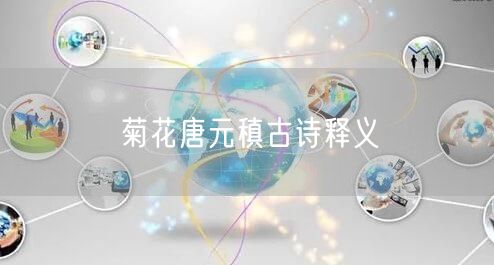 菊花唐元稹古诗释义