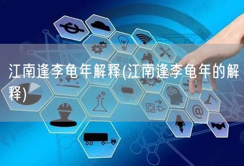 江南逢李龟年解释(江南逢李龟年的解释)