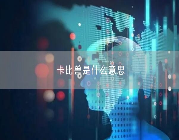 卡比兽是什么意思