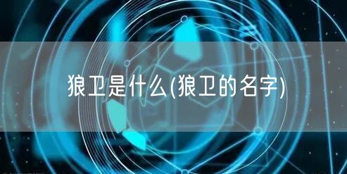 狼卫是什么(狼卫的名字)