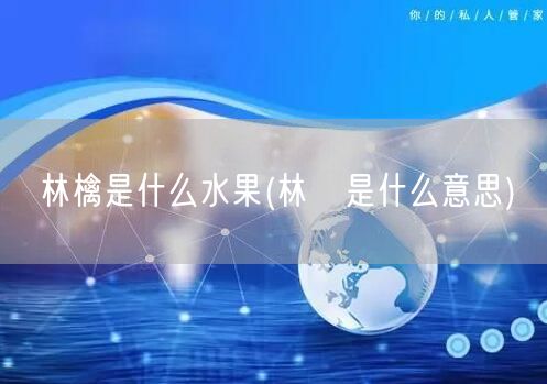 林檎是什么水果(林燚是什么意思)
