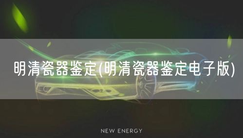 明清瓷器鉴定(明清瓷器鉴定电子版)