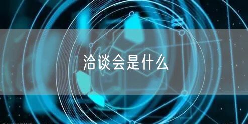 洽谈会是什么