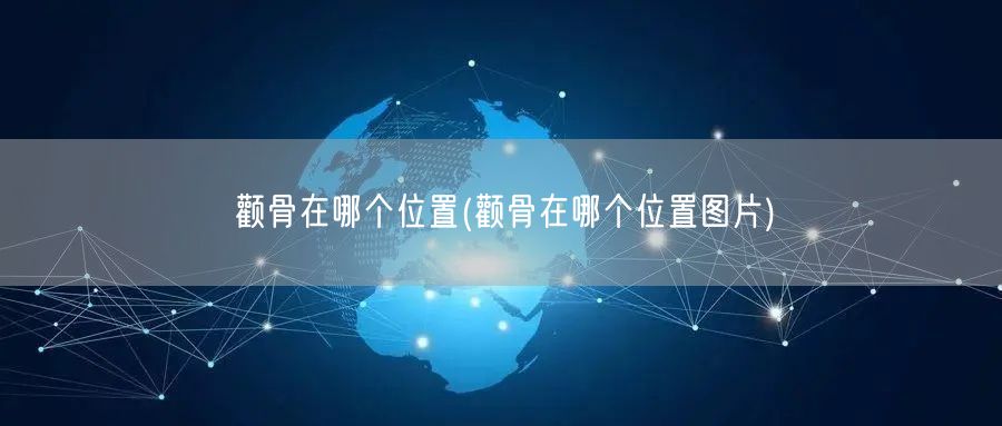 颧骨在哪个位置(颧骨在哪个位置图片)