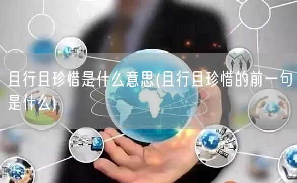 且行且珍惜是什么意思(且行且珍惜的前一句是什么)