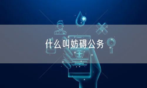 什么叫妨碍公务