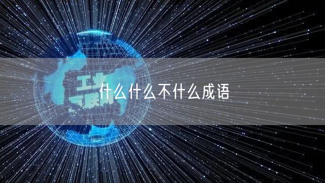 什么什么不什么成语