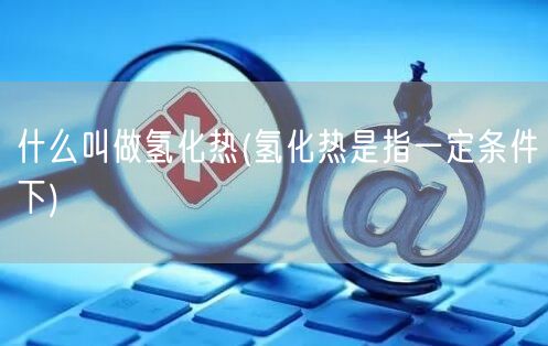 什么叫做氢化热(氢化热是指一定条件下)